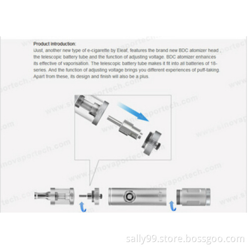 Fast Shipping !!! Eleaf Ijust Kit Silver/Light Gun Eleaf Ijust Ismoka Eleaf Drip Kit